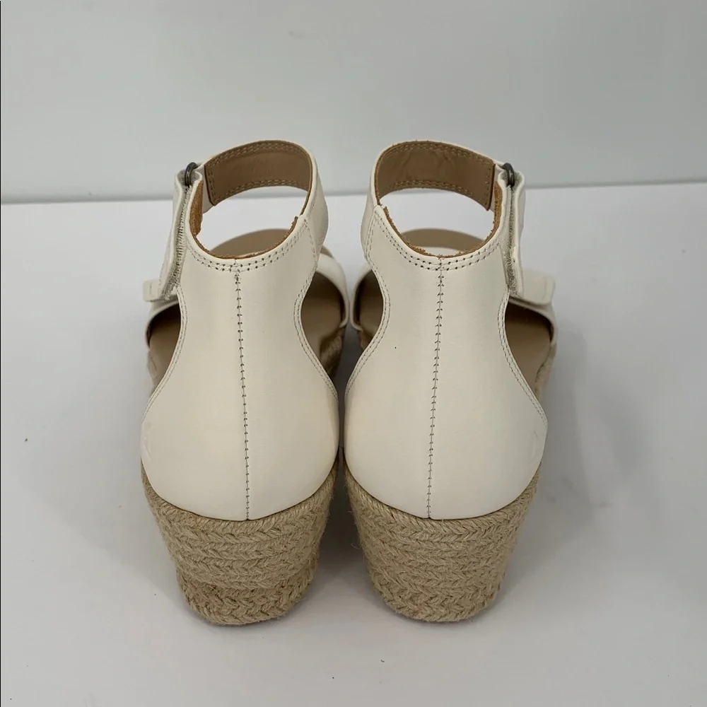 ABEO Cecile wedge espadrille sandals shoe leather ankle strap comfort new 6.5